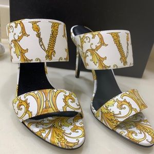 Versace St. Western Baroque Heel Sandals size 37.5